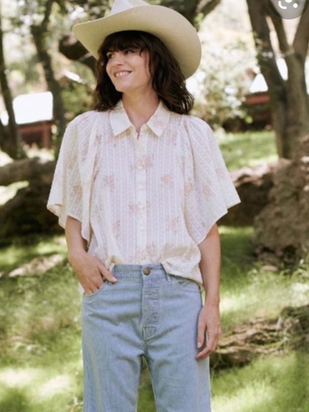 The Great The Butterfly Button Up In Pink Prairie Flower Size 3